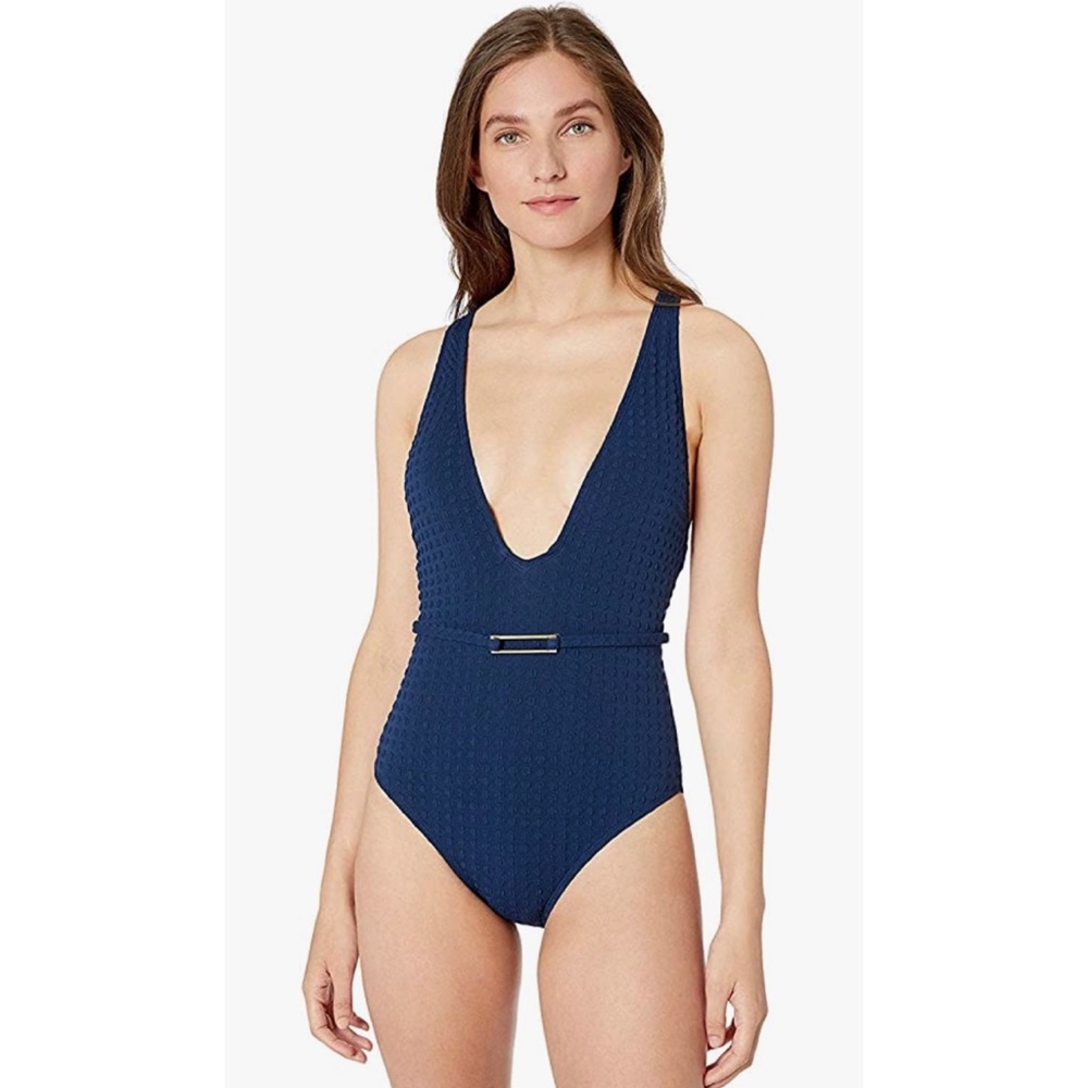 ❗️FINAL❗️ 🆕 La Blanca Plunging Cross Back Swimsuit 10 🔴🔴